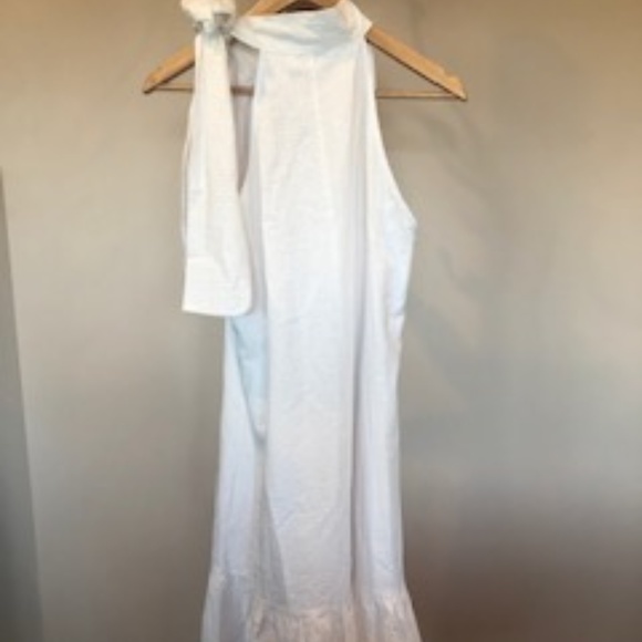 Vineyard Vines Seersucker Flounce Tie Neck Dress - Picture 4 of 6